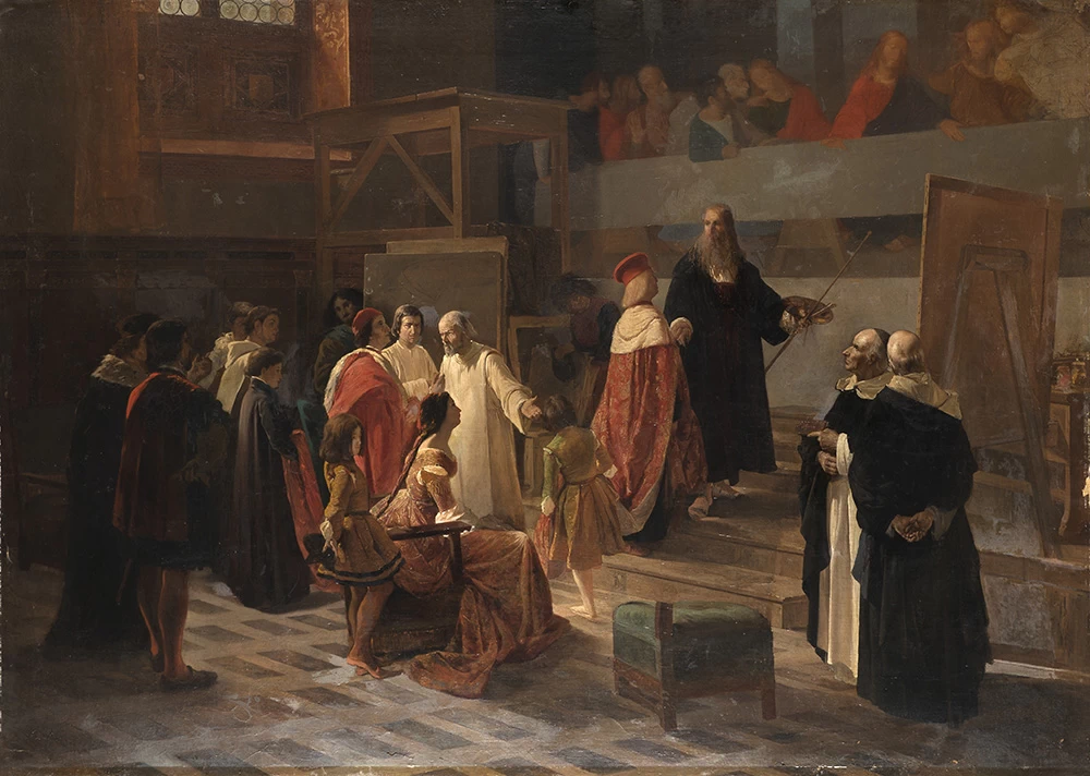 Ludovico il Moro in visita a Leonardo da Vinci nel Refettorio del Convento di Santa Maria delle Grazie